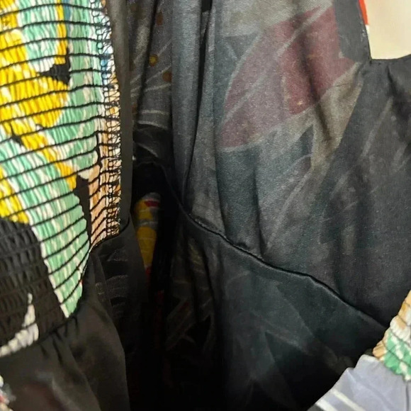 2/$30 Entro Midi Size Large Tropical Print Floral Maxi Dress Strappy Party - Picture 10 of 15